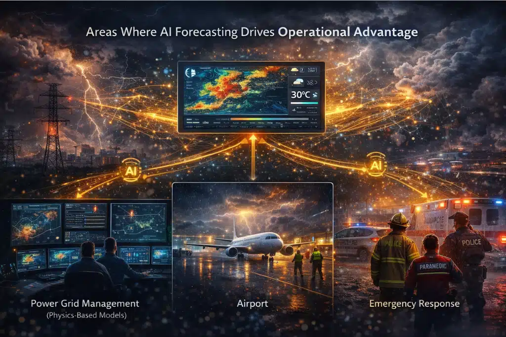 AI weather forecasting driving operational advantages across energy grids, aviation, and emergency response
